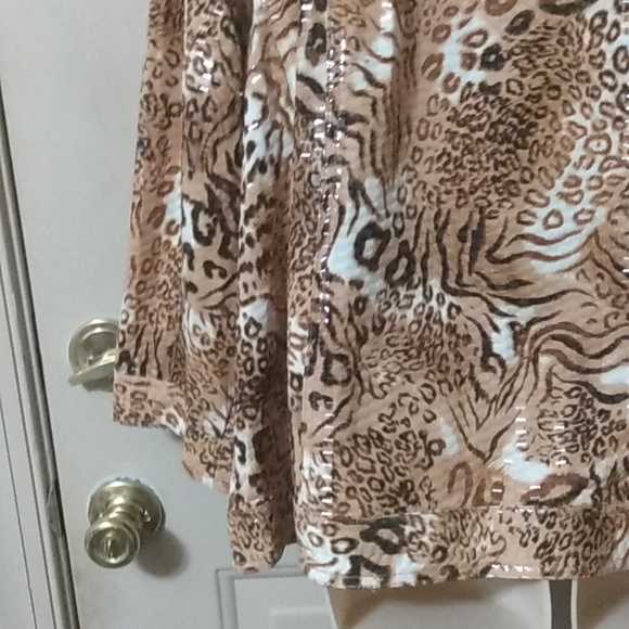 Cheetah Print Textured Jacket Plus - Picture 9 of 12